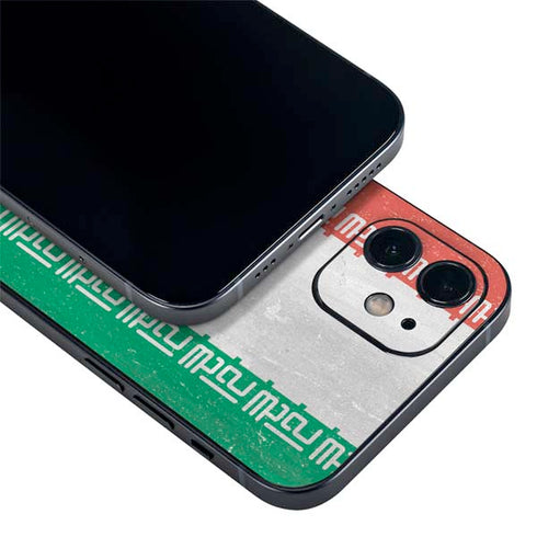 Iran Flag Distressed iPhone 12 Skin